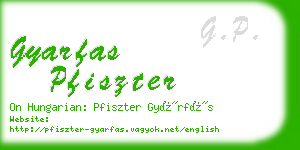 gyarfas pfiszter business card